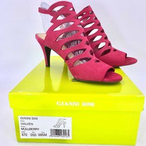 Gianni Bini "Halven" Mullberry Size 9.5 Leather Women's 3.5 inch Heels W/ Box